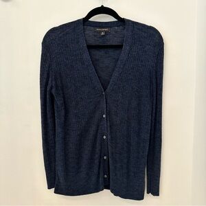 Banana Republic linen blend cardigan Blue XS Quiet luxury